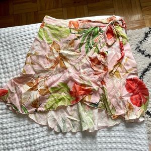 Zara Floral Wrap Skirt